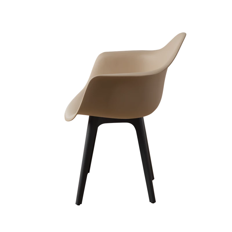 DERSTUHL Комплект стульев пластиковых 4 шт Plast Dark Grey Eames (изображение №4)