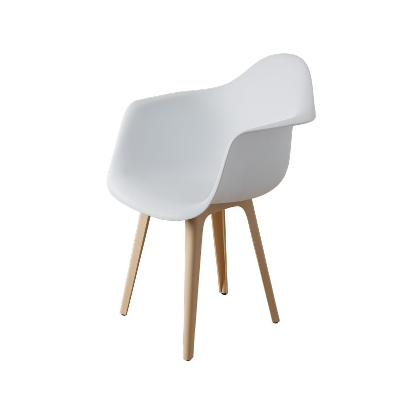 DERSTUHL Стул-кресло из пластика Plast Beige Eames