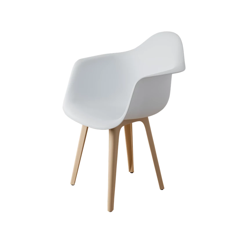 DERSTUHL Стул-кресло из пластика Plast Beige Eames (изображение №1)