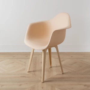 Второе фото. DERSTUHL Комплект стульев пластиковых 4 шт Plast Beige Eames