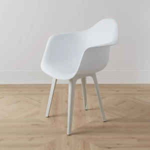Второе фото. DERSTUHL Комплект стульев пластиковых 4 шт Plast White Eames
