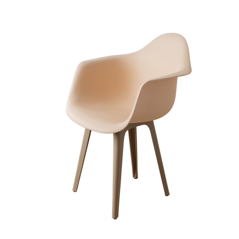 DERSTUHL Стул-кресло из пластика Plast Dark Beige Eames