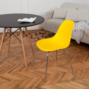 Второе фото. DERSTUHL Комплект стульев пластиковых 4 шт Elegant Chrom Eames