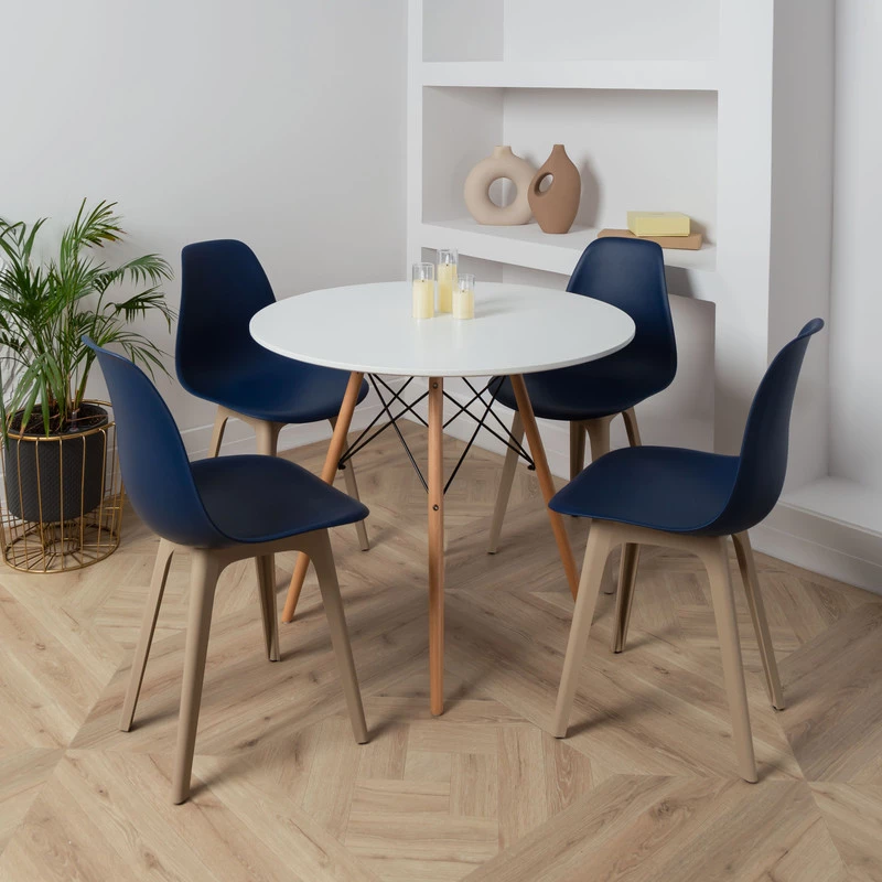 DERSTUHL Комплект стульев пластиковых 4 шт Plast Dark Beige Eames (изображение №2)