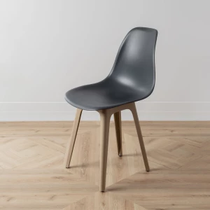 Второе фото. DERSTUHL Комплект стульев пластиковых 2 шт Plast Dark Beige Eames
