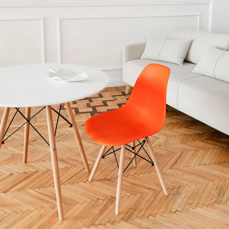 DERSTUHL Комплект стульев пластиковых 4 шт Wood Eames (изображение №6)