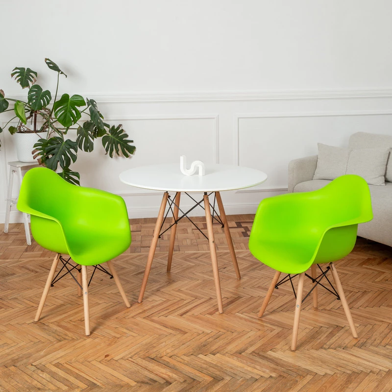 DERSTUHL Комплект стульев пластиковых 2 шт Wood Eames (изображение №4)