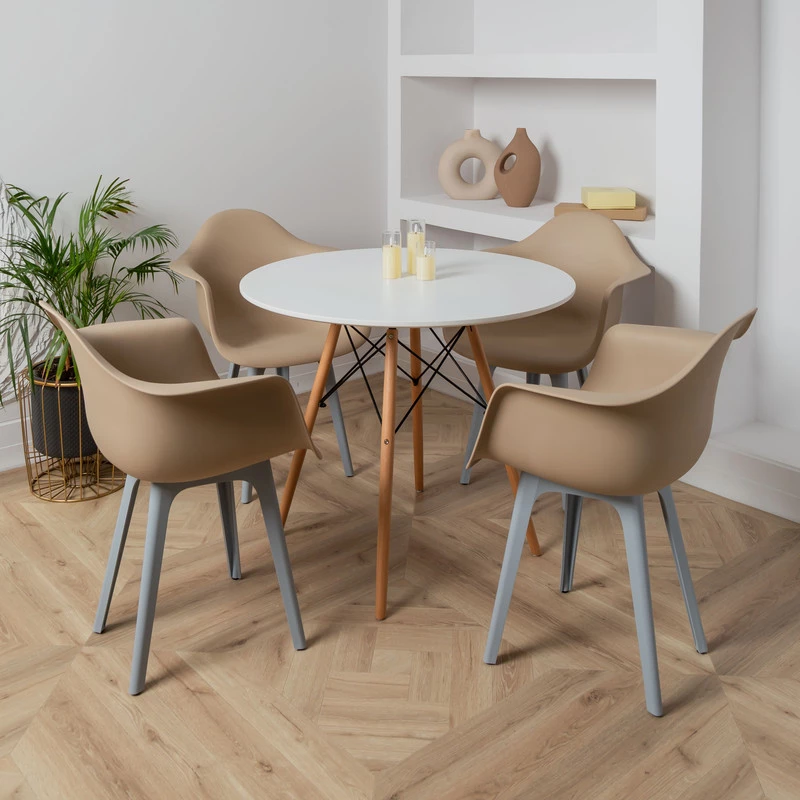 DERSTUHL Комплект стульев пластиковых 4 шт Plast Grey Eames (изображение №2)