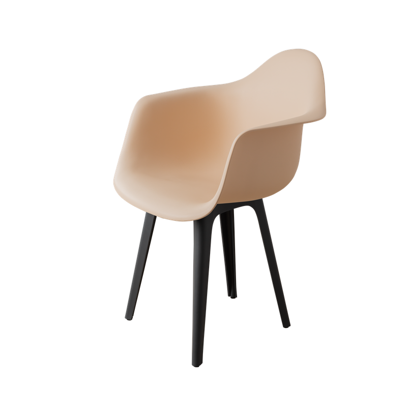 DERSTUHL Комплект стульев пластиковых 2 шт Plast Dark Grey Eames