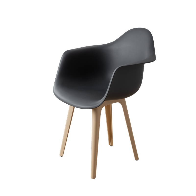 DERSTUHL Стул-кресло из пластика Plast Beige Eames