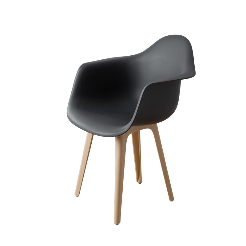 DERSTUHL Стул-кресло из пластика Plast Beige Eames (изображение №1)