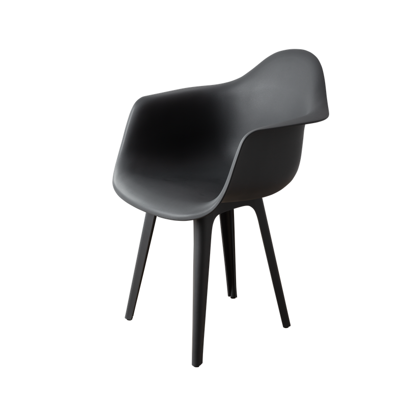 DERSTUHL Стул-кресло из пластика Plast Dark Grey Eames