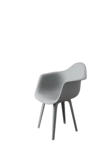 DERSTUHL Комплект стульев пластиковых 4 шт Plast Grey Eames