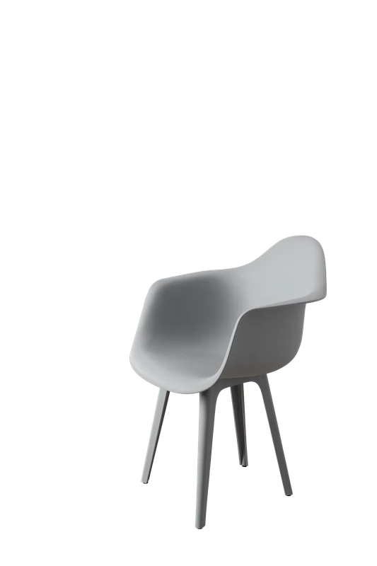 DERSTUHL Комплект стульев пластиковых 2 шт Plast Grey Eames (изображение №1)