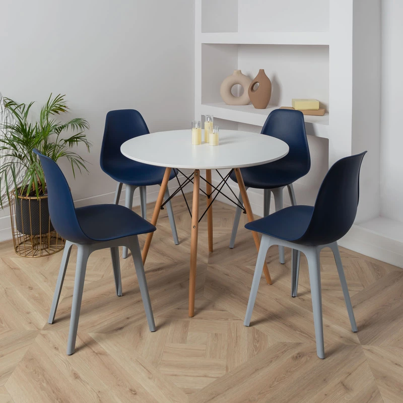 DERSTUHL Комплект стульев пластиковых 4 шт Plast Grey Eames (изображение №2)