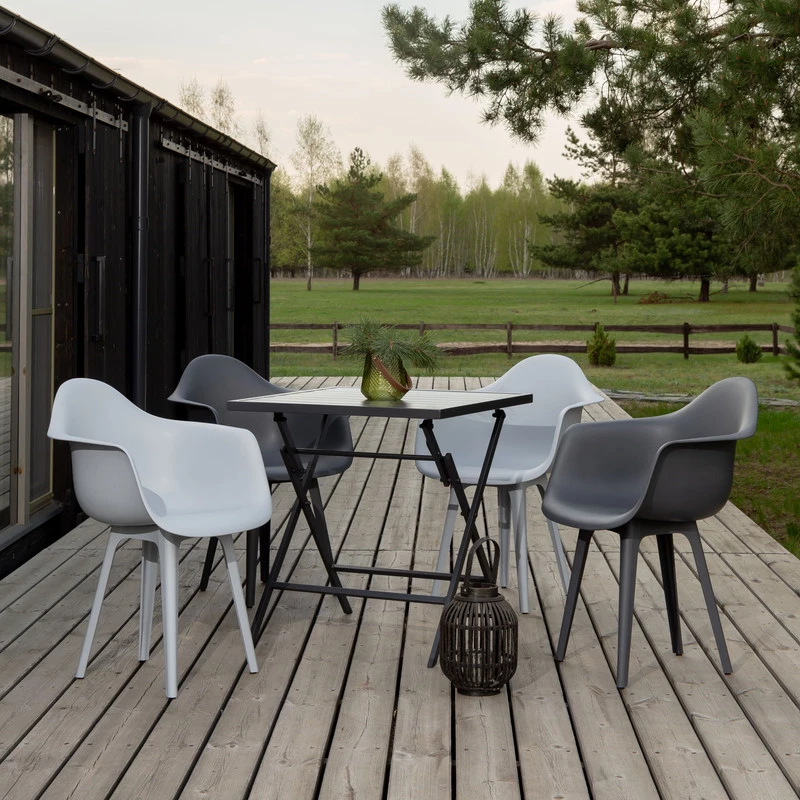 DERSTUHL Комплект стульев пластиковых 2 шт Plast Grey Eames (изображение №4)