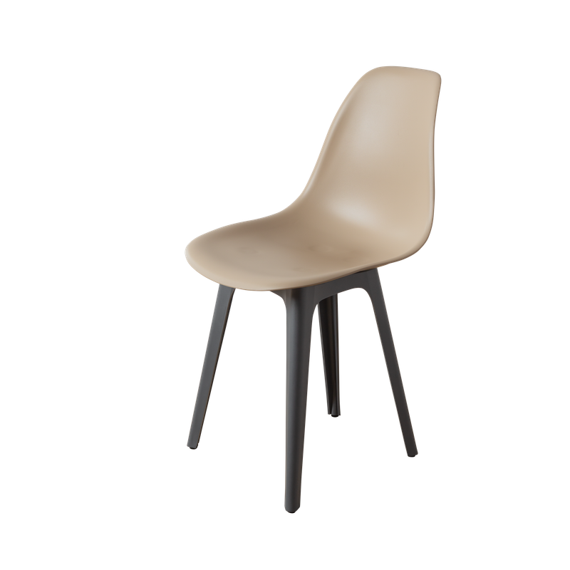 DERSTUHL Комплект стульев пластиковых 2 шт Plast Dark Grey Eames
