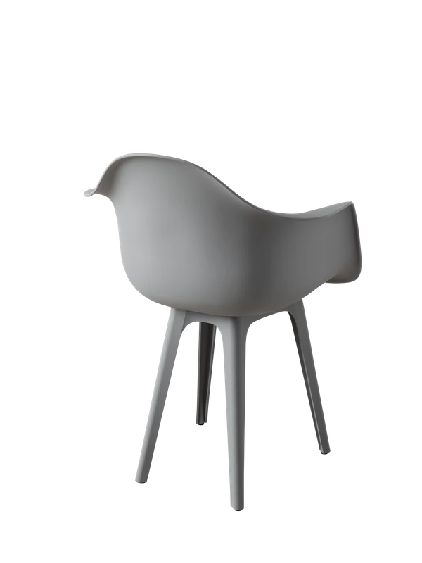 DERSTUHL Комплект стульев пластиковых 2 шт Plast Grey Eames (изображение №6)