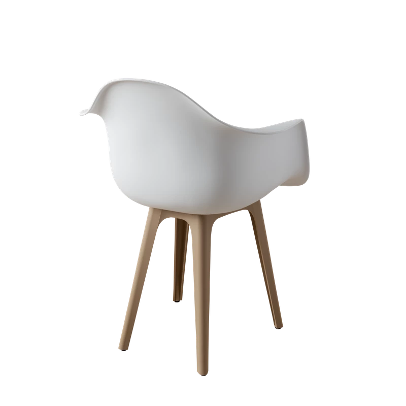 DERSTUHL Комплект стульев пластиковых 4 шт Plast Dark Beige Eames (изображение №5)