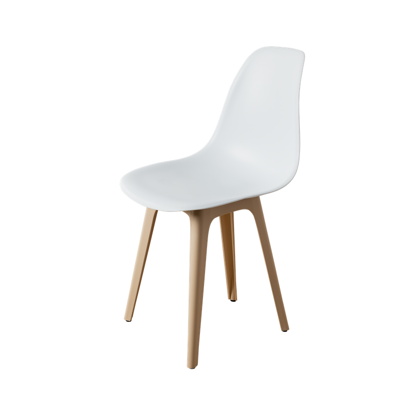 DERSTUHL Комплект стульев пластиковых 2 шт Plast Beige Eames