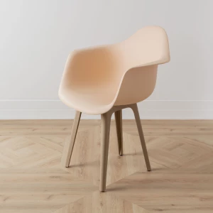 Второе фото. DERSTUHL Комплект стульев пластиковых 2 шт Plast Dark Beige Eames
