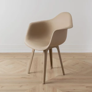 Второе фото. DERSTUHL Комплект стульев пластиковых 4 шт Plast Dark Beige Eames