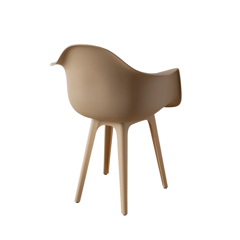 DERSTUHL Комплект стульев пластиковых 4 шт Plast Beige Eames (изображение №5)