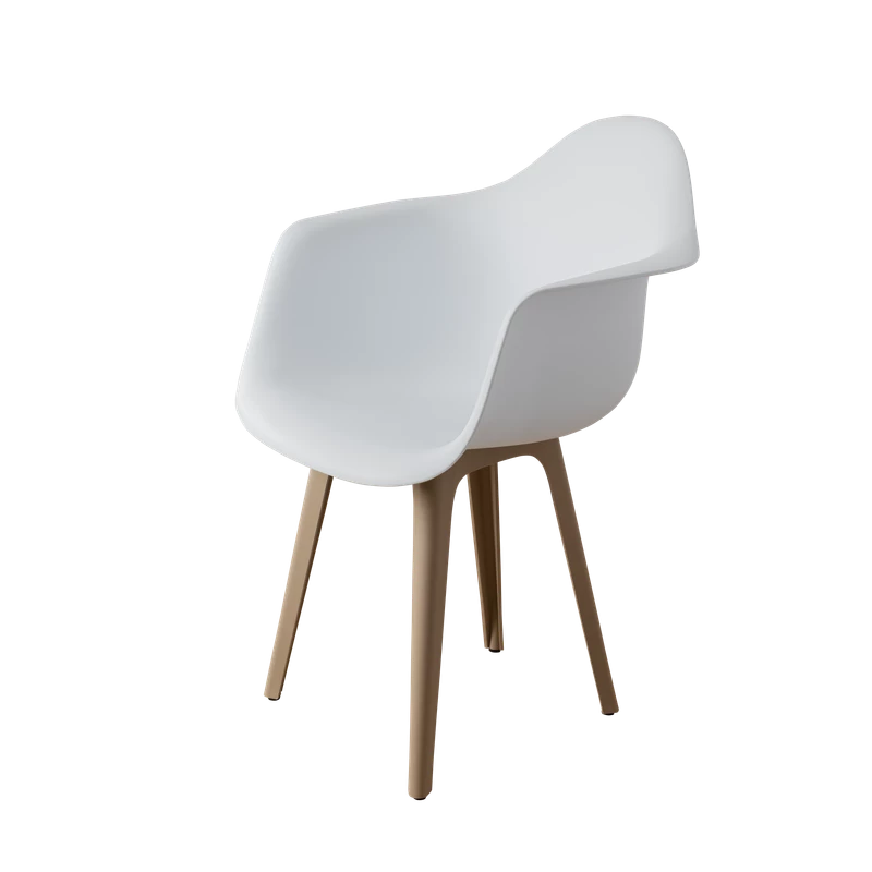 DERSTUHL Комплект стульев пластиковых 4 шт Plast Dark Beige Eames (изображение №1)