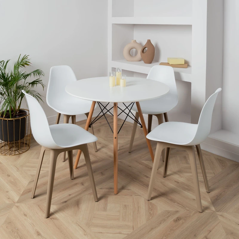 DERSTUHL Комплект стульев пластиковых 4 шт Plast Dark Beige Eames (изображение №2)