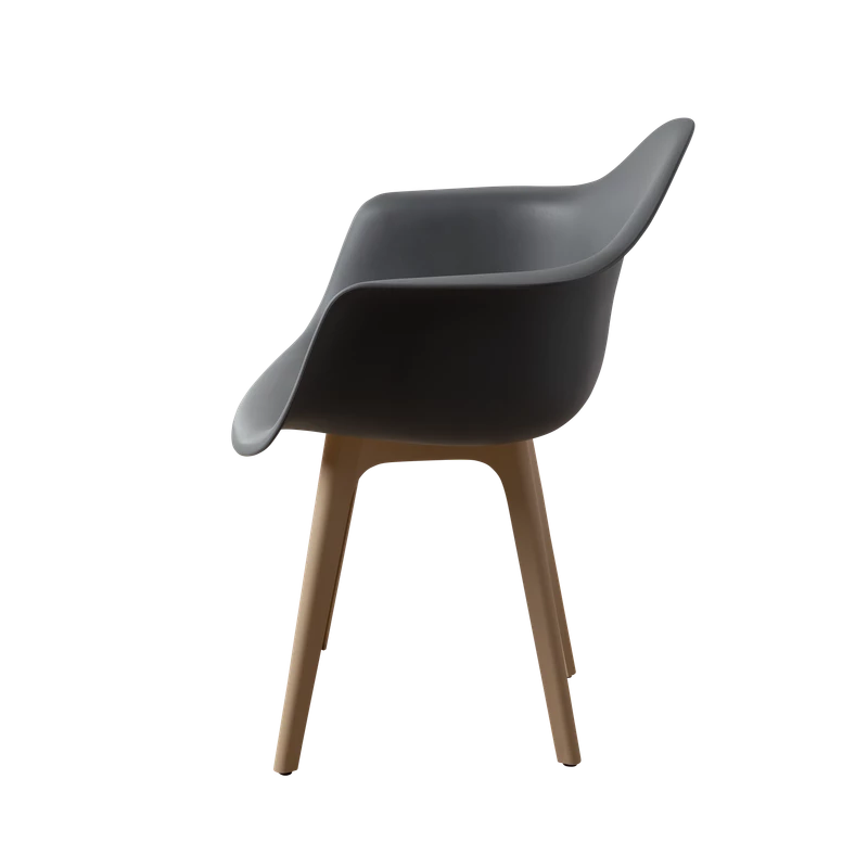 DERSTUHL Комплект стульев пластиковых 4 шт Plast Dark Beige Eames (изображение №4)