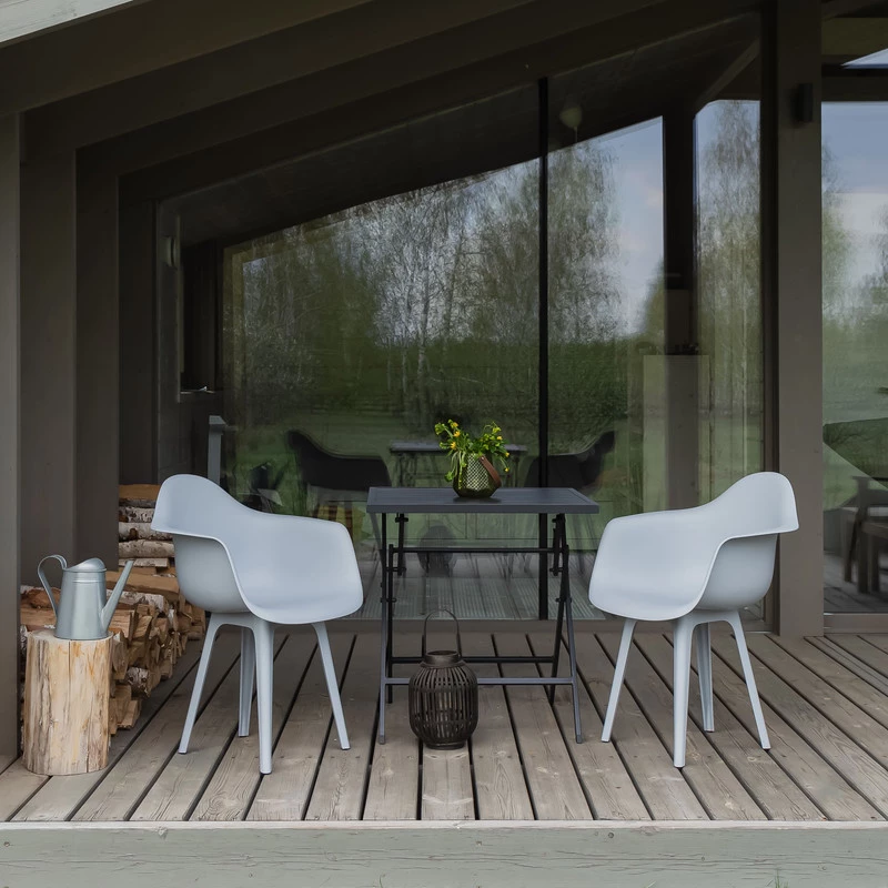 DERSTUHL Комплект стульев пластиковых 2 шт Plast Grey Eames (изображение №2)