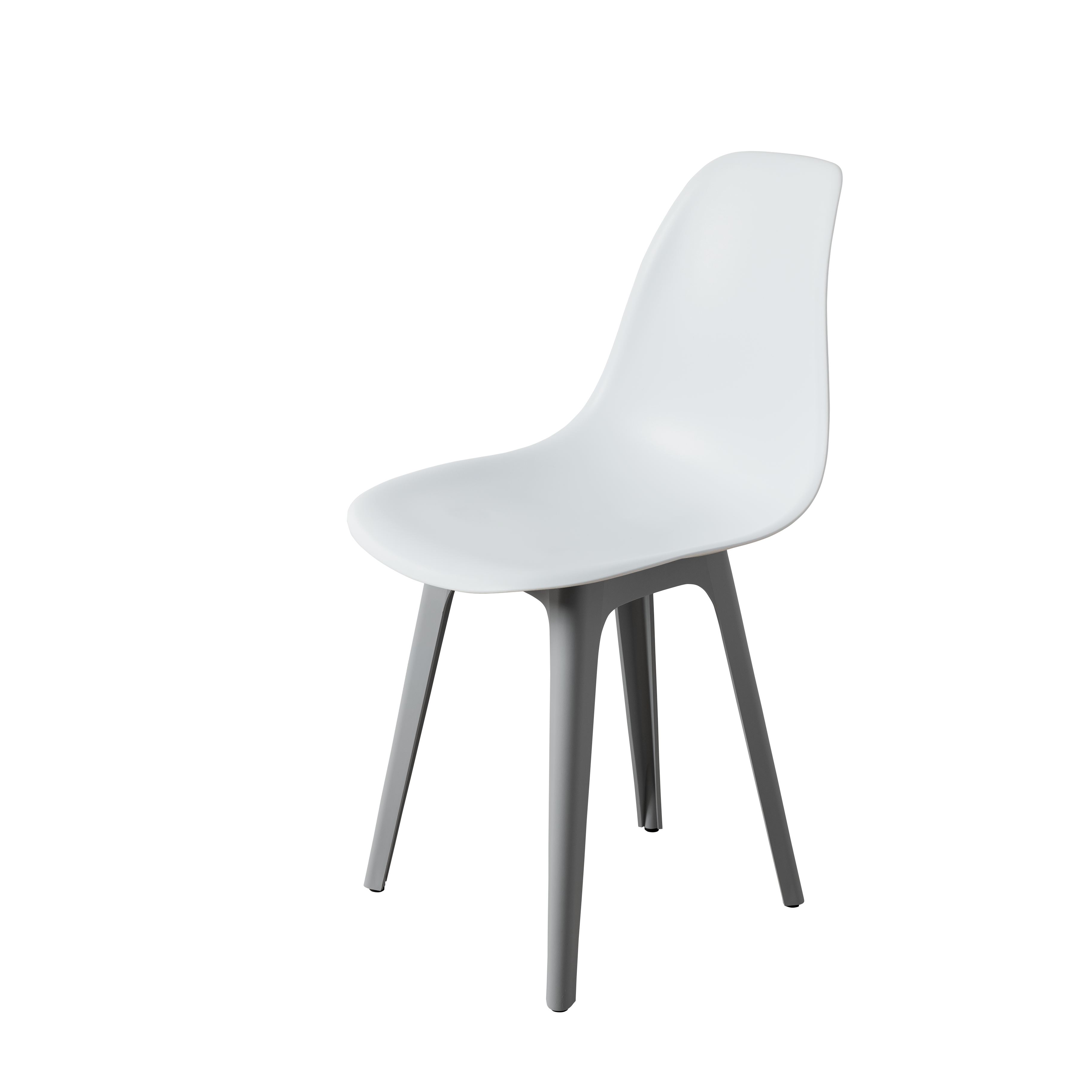 DERSTUHL Комплект стульев пластиковых 4 шт Plast Grey Eames