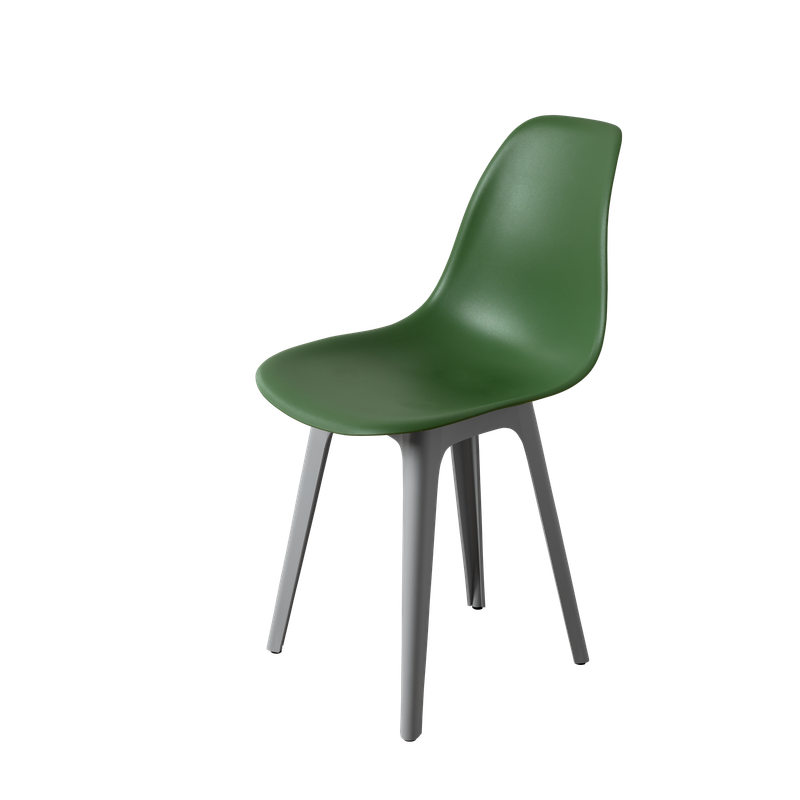 DERSTUHL Комплект стульев пластиковых 4 шт Plast Grey Eames