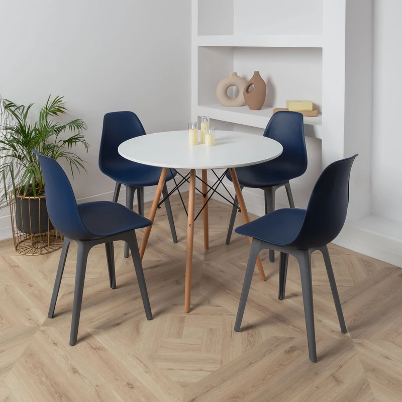 DERSTUHL Комплект стульев пластиковых 2 шт Plast Dark Grey Eames (изображение №2)