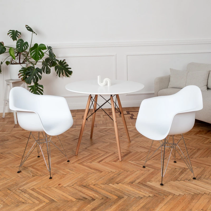 DERSTUHL Комплект стульев пластиковых 2 шт Chrom Eames (изображение №2)
