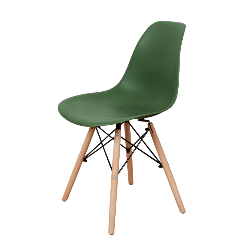 DERSTUHL Комплект стульев пластиковых 4 шт Wood Eames