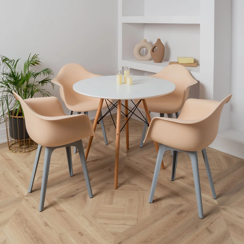 DERSTUHL Комплект стульев пластиковых 4 шт Plast Grey Eames (изображение №2)