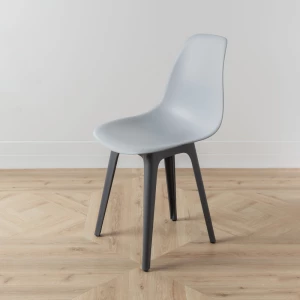 Второе фото. DERSTUHL Комплект стульев пластиковых 4 шт Plast Dark Grey Eames