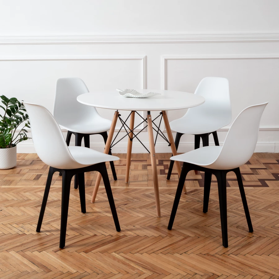 DERSTUHL Комплект стульев пластиковых 4 шт Plast Eames (изображение №2)
