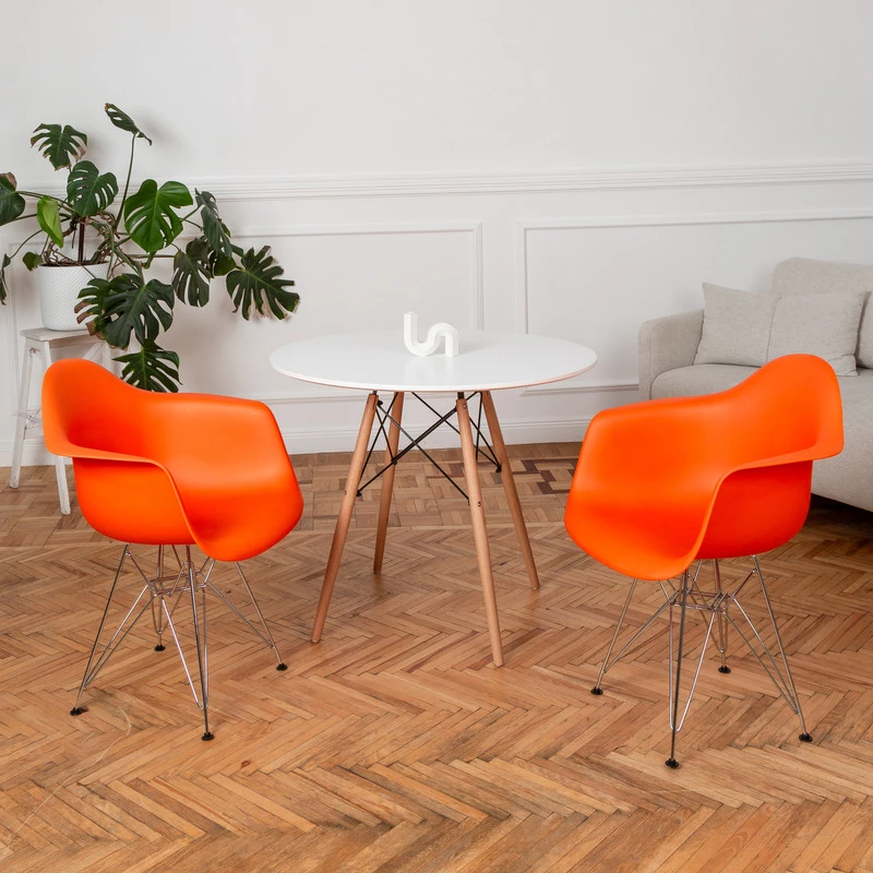 DERSTUHL Комплект стульев пластиковых 4 шт Chrom Eames (изображение №2)