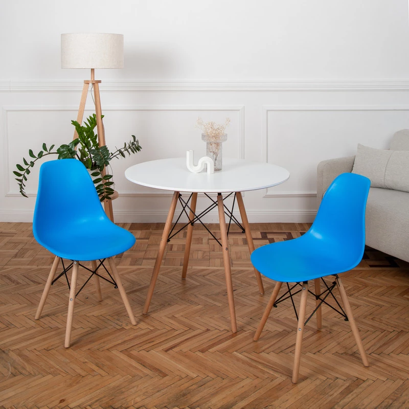 DERSTUHL Комплект стульев пластиковых 4 шт Wood Eames (изображение №2)