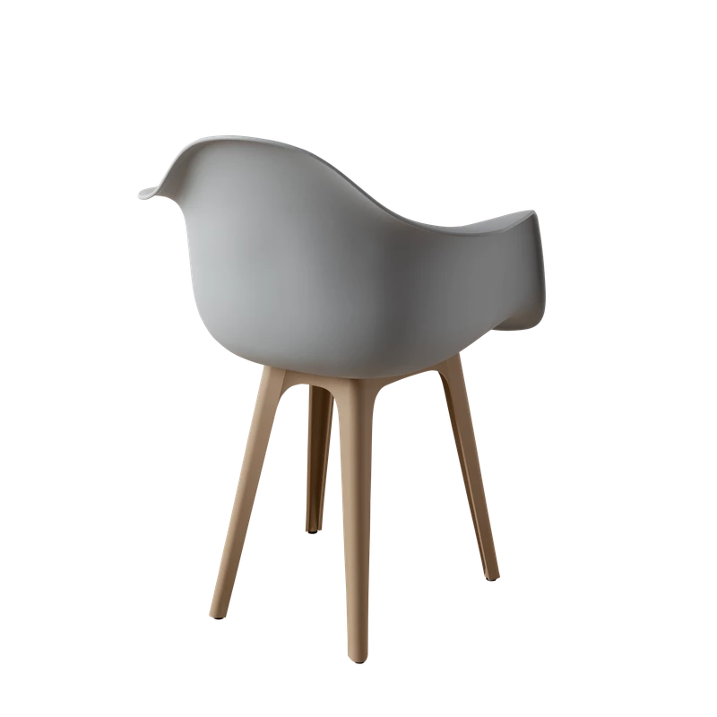 DERSTUHL Стул-кресло из пластика Plast Dark Beige Eames (изображение №5)
