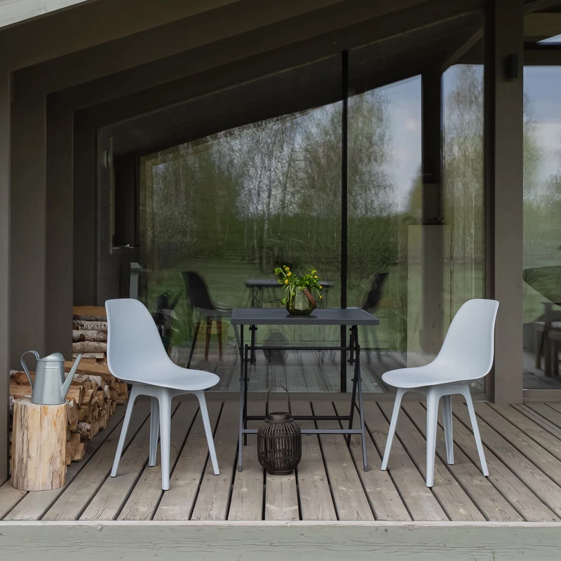 DERSTUHL Комплект стульев пластиковых 4 шт Plast Grey Eames (изображение №2)