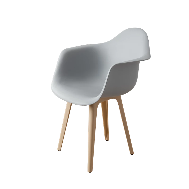 DERSTUHL Стул-кресло из пластика Plast Beige Eames (изображение №1)