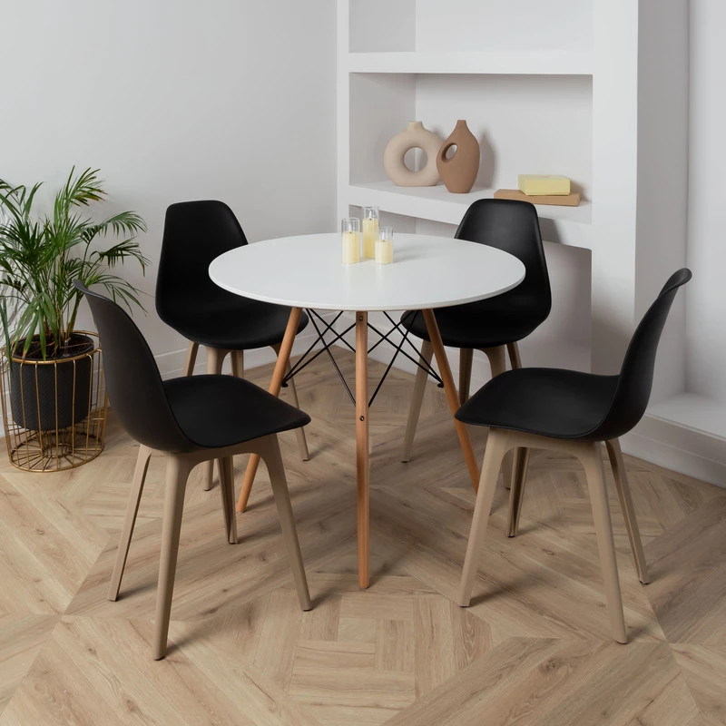 DERSTUHL Комплект стульев пластиковых 2 шт Plast Dark Beige Eames (изображение №2)