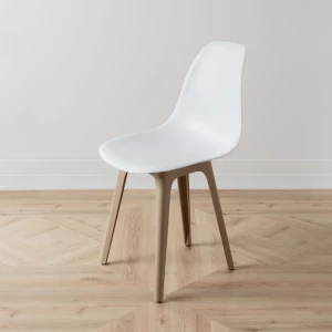 Второе фото. DERSTUHL Комплект стульев пластиковых 4 шт Plast Dark Beige Eames