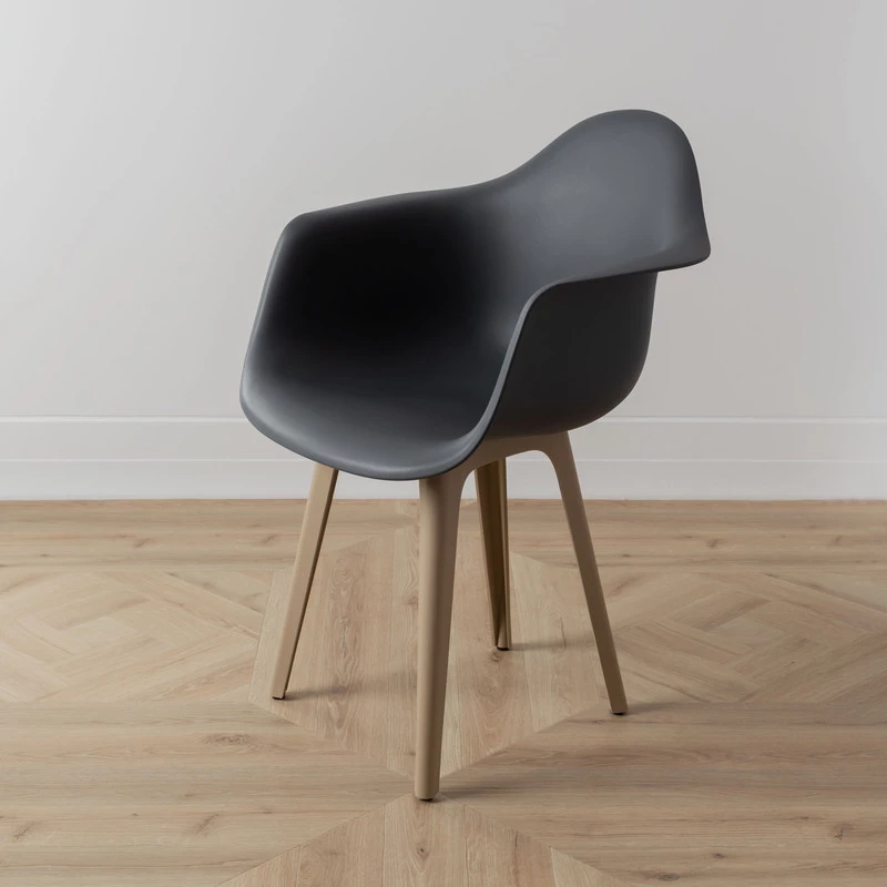 DERSTUHL Комплект стульев пластиковых 4 шт Plast Dark Beige Eames (изображение №6)
