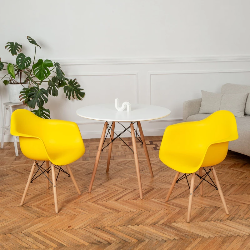 DERSTUHL Комплект стульев пластиковых 2 шт Wood Eames (изображение №2)