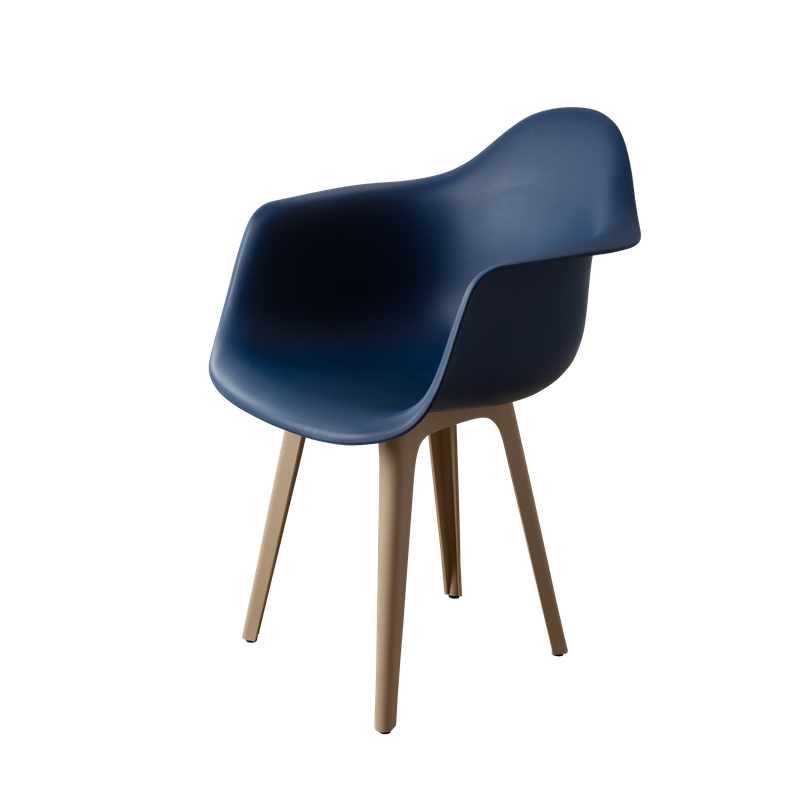 DERSTUHL Стул-кресло из пластика Plast Dark Beige Eames