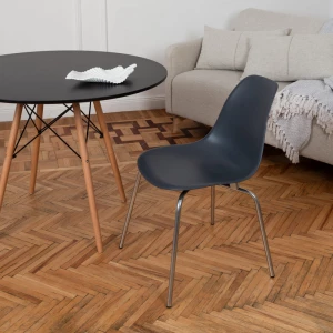 Второе фото. DERSTUHL Комплект стульев пластиковых 4 шт Elegant Chrom Eames